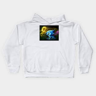 stitch sunflower garden Kids Hoodie